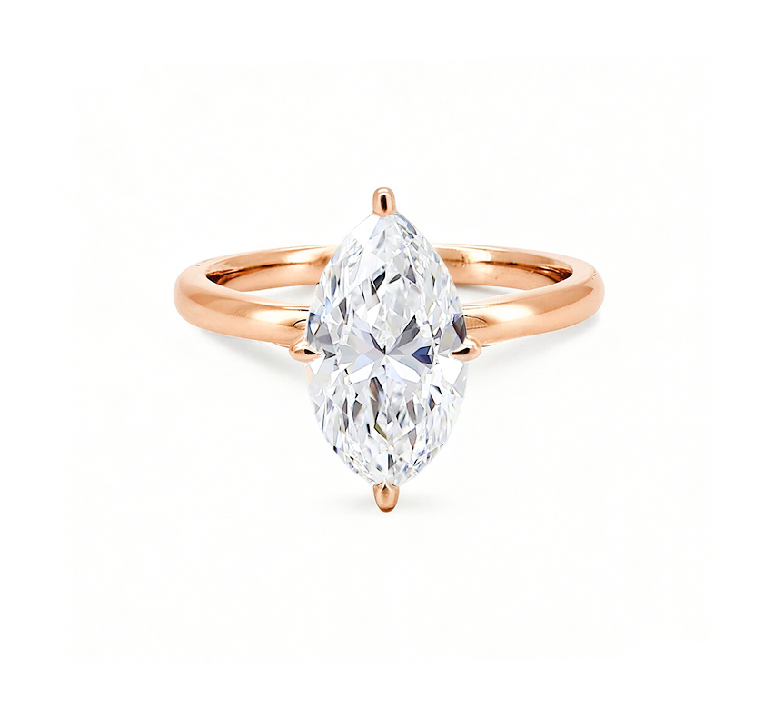 Classic high setting ring MA 0.5ct in rose gold