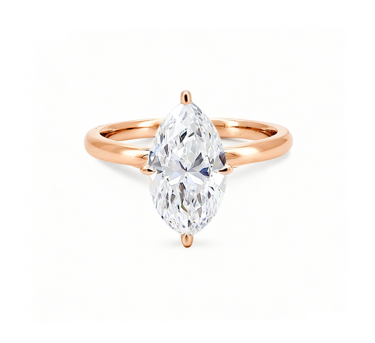 Classic high setting ring MA 0.5ct in rose gold