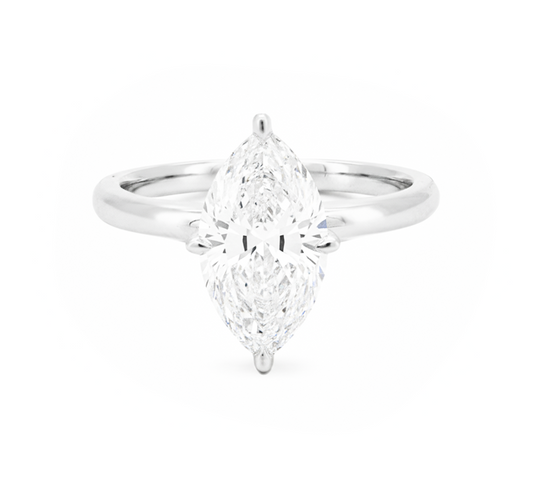 Classic high setting ring MA 1.59 D VVS1 IGI in white gold