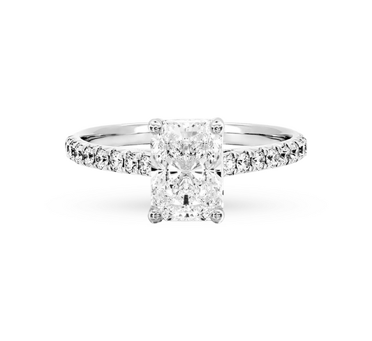 Classic pave ring RA 2.89 D VVS2 IGI in white gold