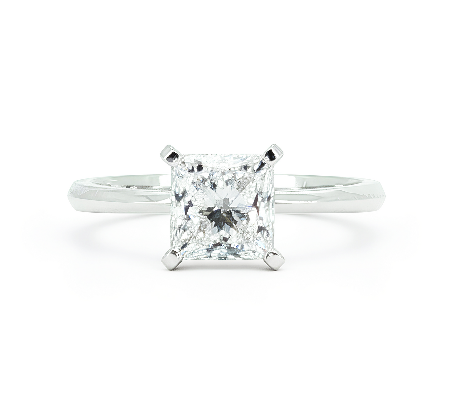 Classic high setting ring PR 1.69 D VVS2 in white gold