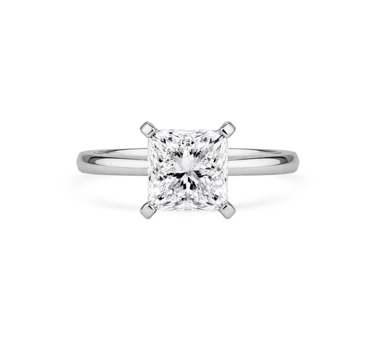 Classic high setting ring PR 1.08 D VVS2 in white gold