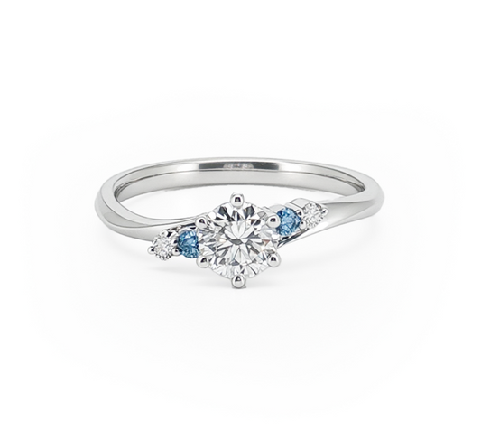 Ariel set solitaire ring RD 0.45ct in white gold