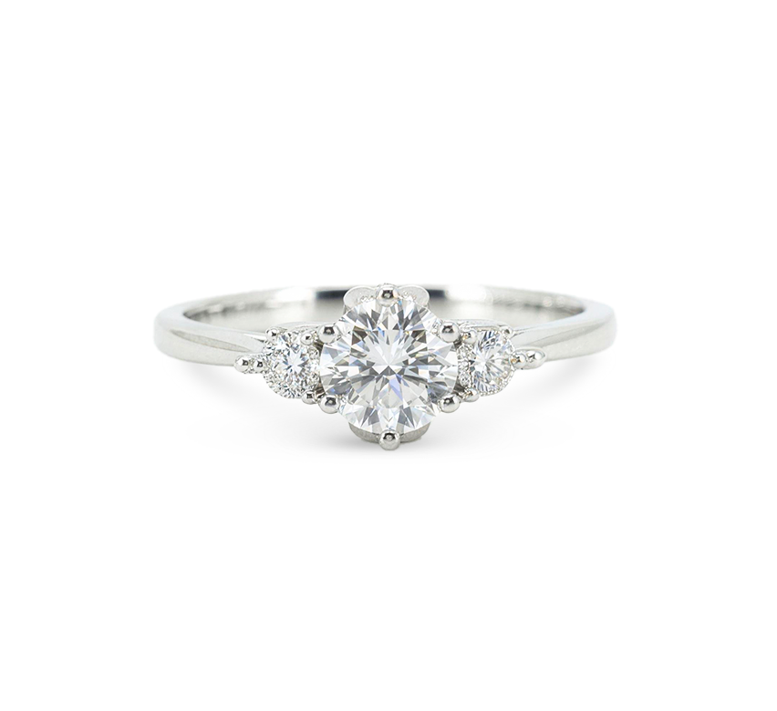 Rapunzel ring RD 0.45ct in white gold