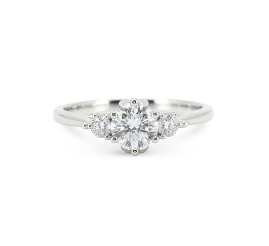 Rapunzel ring RD 0.45ct in white gold