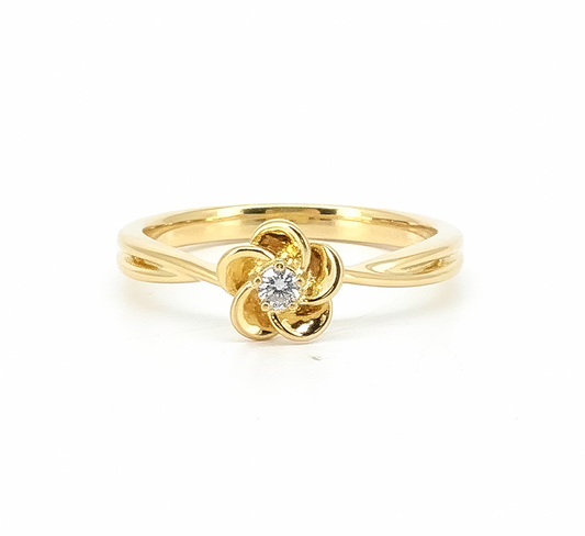Plain ring E RD 0.04ct in rose gold
