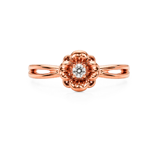 Flower series C RD 0.02ct in rose gold