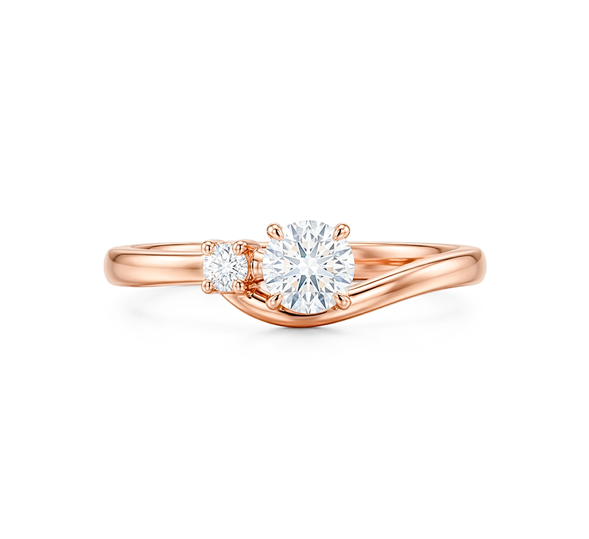 Pattern A ring RD 0.2ct in rose gold