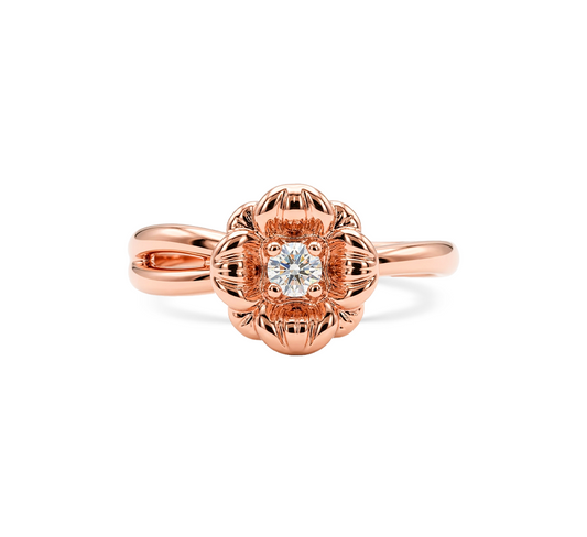Flower series E RD 0.03ct in rose gold