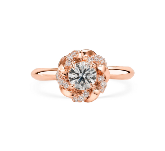 Flower series F RD 0.4ct in rose gold