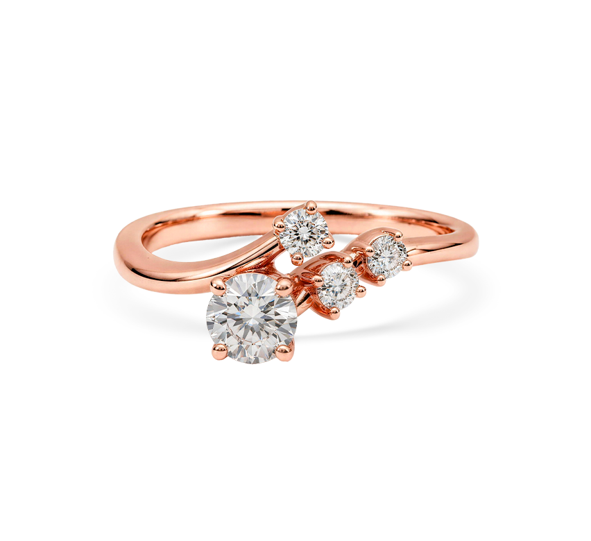 Flower series G RD 0.2ct in rose gold