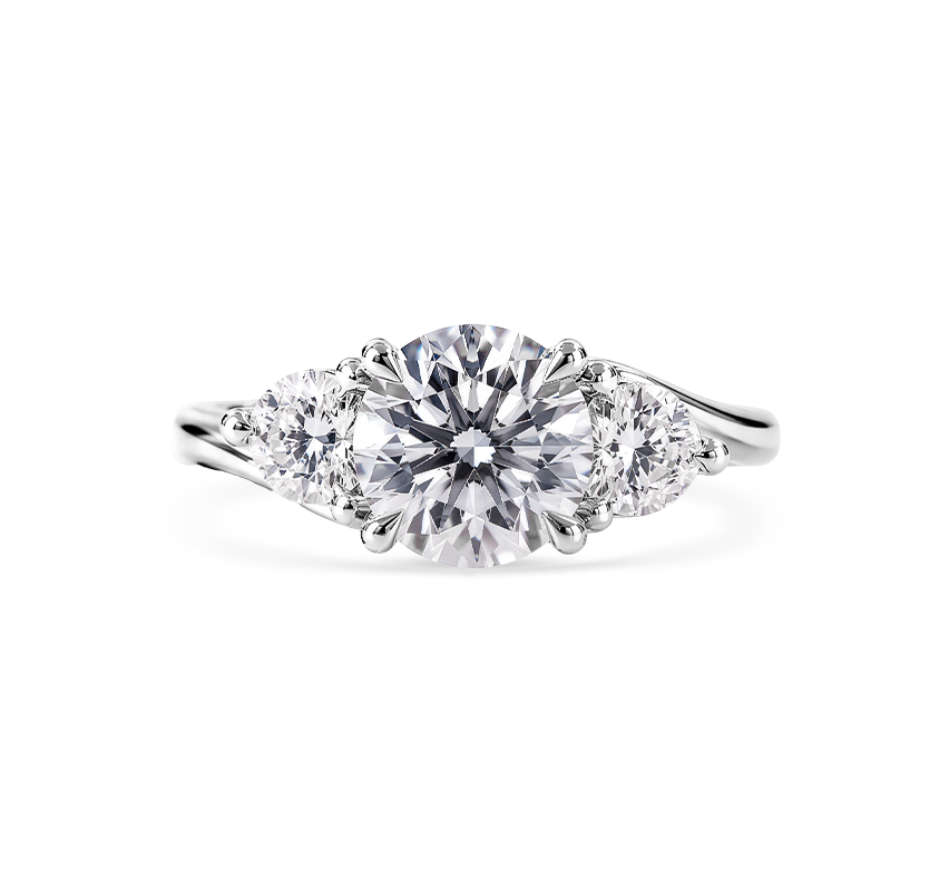 Safari trilogy ring RD 1.02 D VS1 IGI in white gold