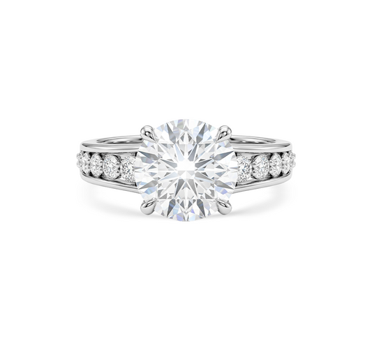 Pyramid series set A ring RD 0.73 D VS1 IGI in white gold