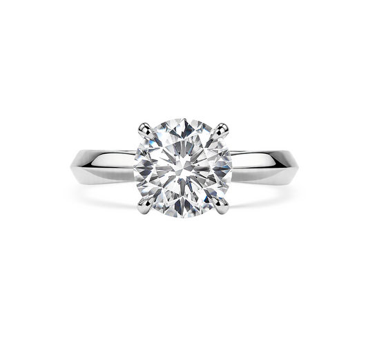 Triangle setting ring RD 1.22 E VS1 IGI in white gold